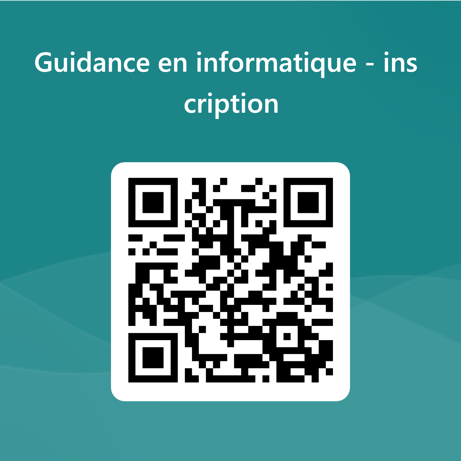 QR code inscription guidances