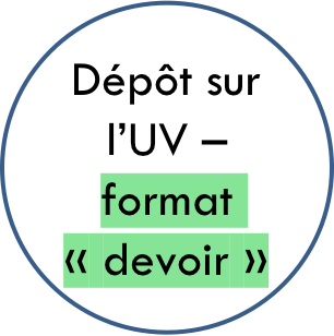 Dépôt sur l'UV format devoir