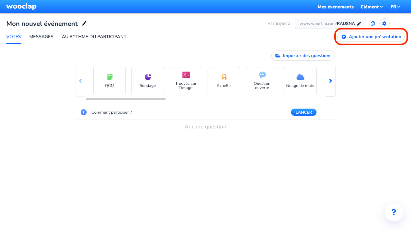 capture ajouter une présentation